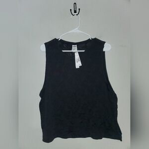 PINK Victoria's Secret Black Mesh Tank Top